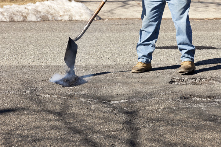 Pothole Filling by Mullen's Asphalt Paving